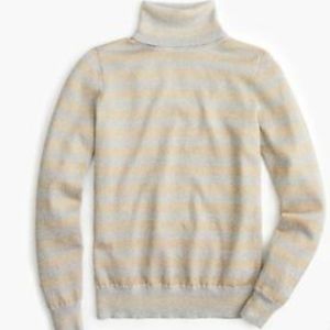 J. CREW Gold & Silver Sparkle Stripe Sweater